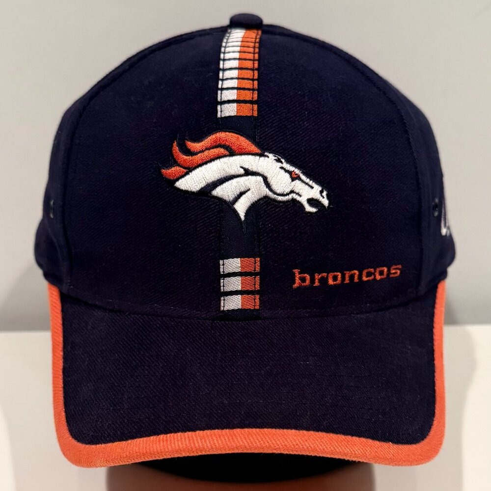 Denver Broncos Logo Athletic Pro Line Hat Strapback Adjustable Navy/Orange
